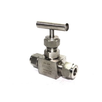 SS Needle Valve Instrumentation High Pressure Square Body Ferrule type (6000PSI) Stainless Steel 316